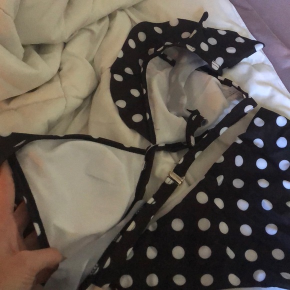 NEW Polka Dot Ruffle Cheeky High Waisted Bikini - Picture 6 of 8